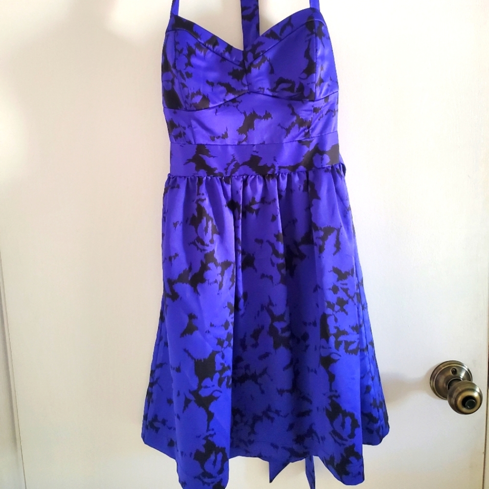 Blue & Black halter dress